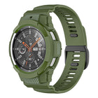 Carbon Fiber Sport Silicone Integrated Watchband, For Samsung Galaxy Watch4 Classic 42mm - DealBuddy