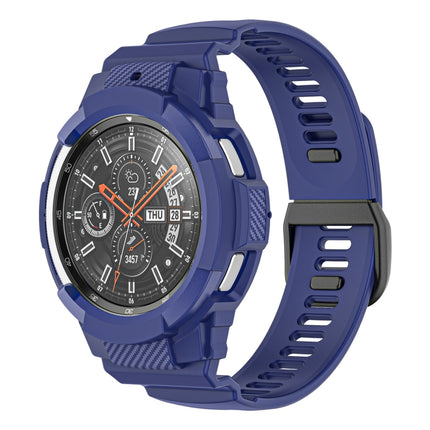Carbon Fiber Sport Silicone Integrated Watchband, For Samsung Galaxy Watch4 Classic 42mm - DealBuddy