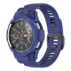 Carbon Fiber Sport Silicone Integrated Watchband, For Samsung Galaxy Watch4 Classic 42mm - DealBuddy