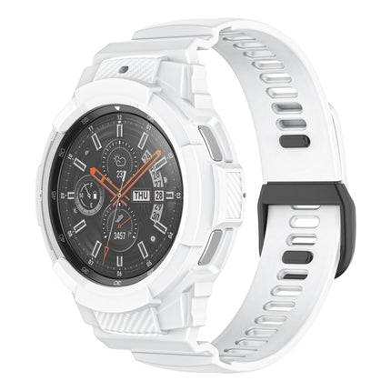 Carbon Fiber Sport Silicone Integrated Watchband, For Samsung Galaxy Watch4 Classic 42mm - DealBuddy