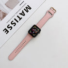 Oval Buckle Genuine Leather Strap For Apple Watch Series, 7 41mm / 6&SE&5&4 40mm / 3&2&1 38mm, 7 45mm / 6&SE&5&4 44mm / 3&2&1 42mm - DealBuddy