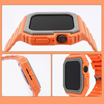 Two-color Integrated Watchband For Apple Watch Series, 7 41mm / 6&SE&5&4 40mm / 3&2&1 38mm, 7 45mm / 6&SE&5&4 44mm / 3&2&1 42mm - DealBuddy