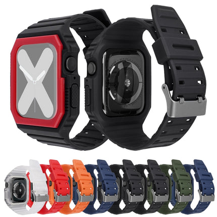 Two-color Integrated Watchband For Apple Watch Series, 7 41mm / 6&SE&5&4 40mm / 3&2&1 38mm, 7 45mm / 6&SE&5&4 44mm / 3&2&1 42mm - DealBuddy