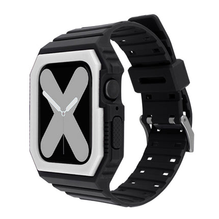 Two-color Integrated Watchband For Apple Watch Series, 7 41mm / 6&SE&5&4 40mm / 3&2&1 38mm, 7 45mm / 6&SE&5&4 44mm / 3&2&1 42mm - DealBuddy