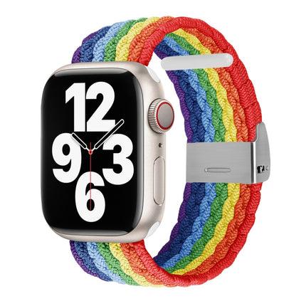 Vertical Texture Braided Watchband For Apple Watch Series, 7 41mm / 6&SE&5&4 40mm / 3&2&1 38mm, 7 45mm / 6&SE&5&4 44mm / 3&2&1 42mm - DealBuddy