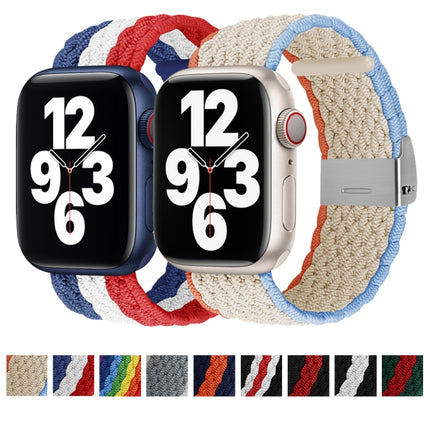 Vertical Texture Braided Watchband For Apple Watch Series, 7 41mm / 6&SE&5&4 40mm / 3&2&1 38mm, 7 45mm / 6&SE&5&4 44mm / 3&2&1 42mm - DealBuddy