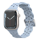 Lace Silicone Watchband For Apple Watch Series, 7 41mm / 6&SE&5&4 40mm / 3&2&1 38mm, 7 45mm / 6&SE&5&4 44mm / 3&2&1 42mm - DealBuddy
