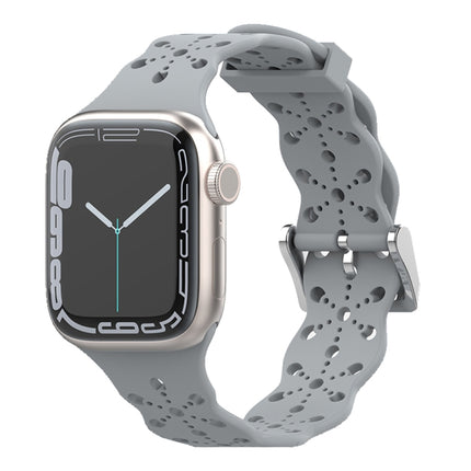 Lace Silicone Watchband For Apple Watch Series, 7 41mm / 6&SE&5&4 40mm / 3&2&1 38mm, 7 45mm / 6&SE&5&4 44mm / 3&2&1 42mm - DealBuddy
