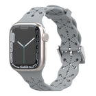 Lace Silicone Watchband For Apple Watch Series, 7 41mm / 6&SE&5&4 40mm / 3&2&1 38mm, 7 45mm / 6&SE&5&4 44mm / 3&2&1 42mm - DealBuddy