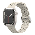 Lace Silicone Watchband For Apple Watch Series, 7 41mm / 6&SE&5&4 40mm / 3&2&1 38mm, 7 45mm / 6&SE&5&4 44mm / 3&2&1 42mm - DealBuddy