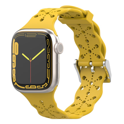 Lace Silicone Watchband For Apple Watch Series, 7 41mm / 6&SE&5&4 40mm / 3&2&1 38mm, 7 45mm / 6&SE&5&4 44mm / 3&2&1 42mm - DealBuddy