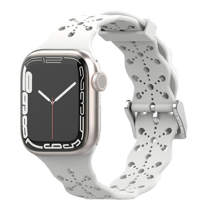 Lace Silicone Watchband For Apple Watch Series, 7 41mm / 6&SE&5&4 40mm / 3&2&1 38mm, 7 45mm / 6&SE&5&4 44mm / 3&2&1 42mm - DealBuddy