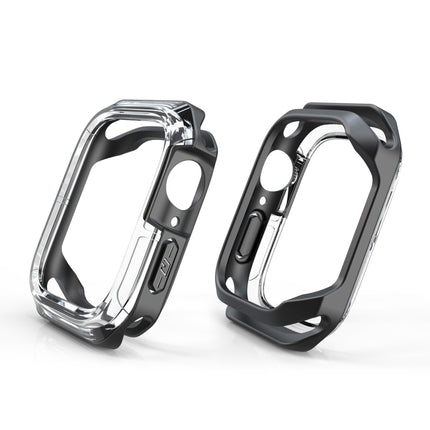 Transparent Two-color Armor Case, For Apple Watch Series 9 / 8 / 7 45mm, For Apple Watch Series 9 / 8 / 7 41mm, For Apple Watch Series 6 & SE & 5 & 4 44mm, For Apple Watch Series 6 & SE & 5 & 4 40mm - DealBuddy