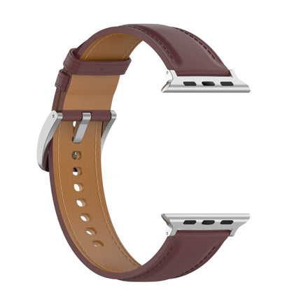 Genuine Leather Watchband, Size: Small Size For Apple Watch Series 7 41mm / 6&SE&5&4 40mm / 3&2&1 38mm, Size: Small Size For Apple Watch Series 8&7 41mm / SE 2&6&SE&5&4 40mm / 3&2&1 38mm - DealBuddy