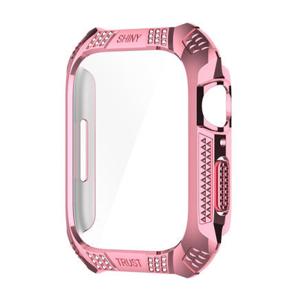 Rhombus Belt Drill + Tempered Film Integrated Case, For Apple Watch Series 9 / 8 / 7 41mm, For Apple Watch Series 9 / 8 / 7 45mm - DealBuddy