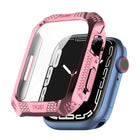 Rhombus Belt Drill + Tempered Film Integrated Case, For Apple Watch Series 9 / 8 / 7 41mm, For Apple Watch Series 9 / 8 / 7 45mm - DealBuddy