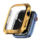 Rhombus Belt Drill + Tempered Film Integrated Case, For Apple Watch Series 9 / 8 / 7 41mm, For Apple Watch Series 9 / 8 / 7 45mm - DealBuddy