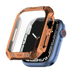 Rhombus Belt Drill + Tempered Film Integrated Case, For Apple Watch Series 9 / 8 / 7 41mm, For Apple Watch Series 9 / 8 / 7 45mm - DealBuddy