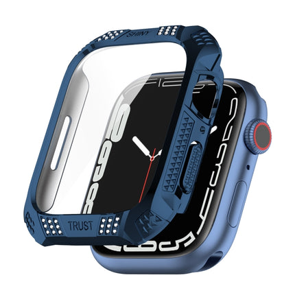 Rhombus Belt Drill + Tempered Film Integrated Case, For Apple Watch Series 9 / 8 / 7 41mm, For Apple Watch Series 9 / 8 / 7 45mm - DealBuddy