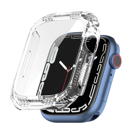 Rhombus Belt Drill + Tempered Film Integrated Case, For Apple Watch Series 9 / 8 / 7 41mm, For Apple Watch Series 9 / 8 / 7 45mm - DealBuddy