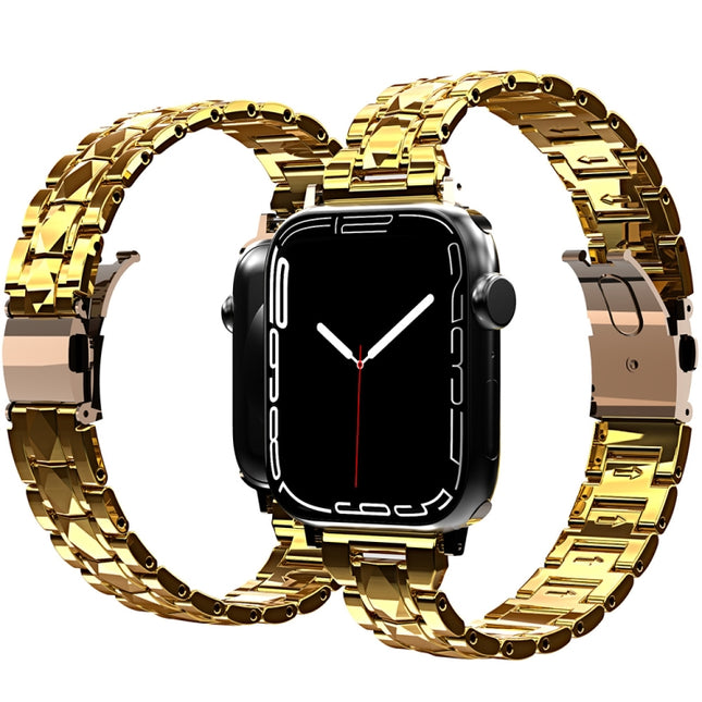 Electroplated Stainless Steel Strap For Apple Watch Series, 7 41mm / 6&SE&5&4 40mm / 3&2&1 38mm, 7 45mm / 6&SE&5&4 44mm / 3&2&1 42mm - DealBuddy