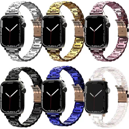 Electroplated Stainless Steel Strap For Apple Watch Series, 7 41mm / 6&SE&5&4 40mm / 3&2&1 38mm, 7 45mm / 6&SE&5&4 44mm / 3&2&1 42mm - DealBuddy