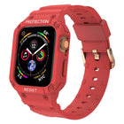 Three-proof Solid Color Integrated Strap For Apple Watch Series, 7 41mm / 6&SE&5&4 40mm / 3&2&1 38mm, 7 45mm / 6&SE&5&4 44mm / 3&2&1 42mm - DealBuddy