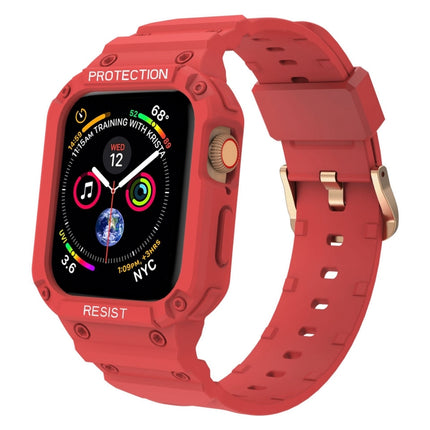 Three-proof Solid Color Integrated Strap For Apple Watch Series, 7 41mm / 6&SE&5&4 40mm / 3&2&1 38mm, 7 45mm / 6&SE&5&4 44mm / 3&2&1 42mm - DealBuddy