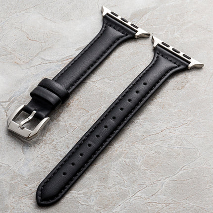 Genuine Leather Watchband For Apple Watch Series, 7 41mm / 6&SE&5&4 40mm / 3&2&1 38mm, 7 45mm / 6&SE&5&4 44mm / 3&2&1 42mm
