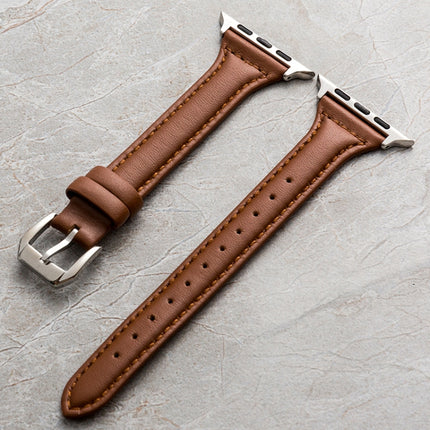 Genuine Leather Watchband For Apple Watch Series, 7 41mm / 6&SE&5&4 40mm / 3&2&1 38mm, 7 45mm / 6&SE&5&4 44mm / 3&2&1 42mm