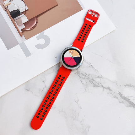 Double Buckles Two-color Silicone Watchband, For Samsung Galaxy Watch4 40mm, For Samsung Galaxy Watch4 44mm - DealBuddy