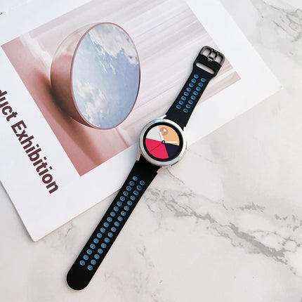 Double Buckles Two-color Silicone Watchband, For Samsung Galaxy Watch4 40mm, For Samsung Galaxy Watch4 44mm - DealBuddy