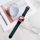Double Buckles Two-color Silicone Watchband, For Samsung Galaxy Watch4 40mm, For Samsung Galaxy Watch4 44mm - DealBuddy