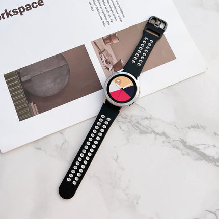 Double Buckles Two-color Silicone Watchband, For Samsung Galaxy Watch4 40mm, For Samsung Galaxy Watch4 44mm - DealBuddy