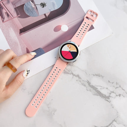 Double Buckles Two-color Silicone Watchband, For Samsung Galaxy Watch4 40mm, For Samsung Galaxy Watch4 44mm - DealBuddy