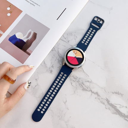 Double Buckles Two-color Silicone Watchband, For Samsung Galaxy Watch4 40mm, For Samsung Galaxy Watch4 44mm - DealBuddy