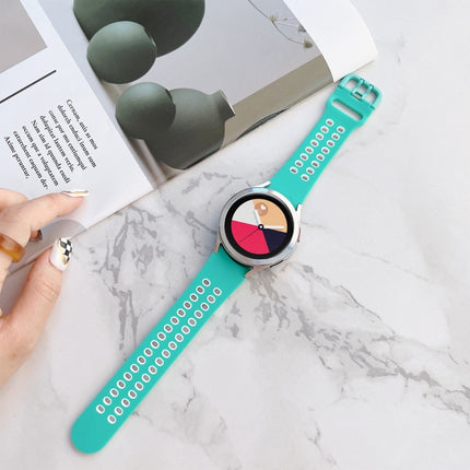 Double Buckles Two-color Silicone Watchband, For Samsung Galaxy Watch4 40mm, For Samsung Galaxy Watch4 44mm - DealBuddy