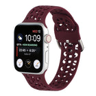 Hollow Out Silicone Watchband For Apple Watch Series, 7 41mm / 6&SE&5&4 40mm / 3&2&1 38mm, 7 45mm / 6&SE&5&4 44mm / 3&2&1 42mm