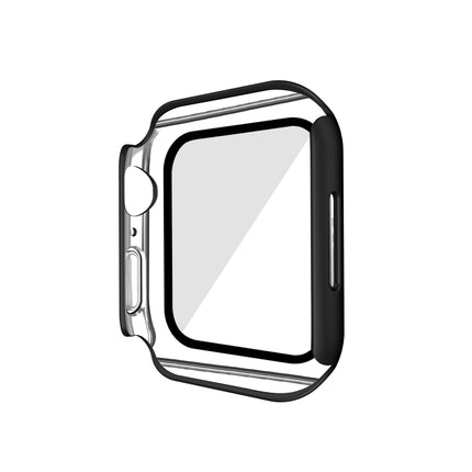 Electroplating Matte All-inclusive PC + Tempered Glass Watch Case, For Apple Watch Series 9 / 8 / 7 41mm, For Apple Watch Series 9 / 8 / 7 45mm - DealBuddy