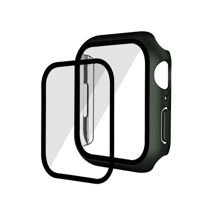 Electroplating Matte All-inclusive PC + Tempered Glass Watch Case, For Apple Watch Series 9 / 8 / 7 41mm, For Apple Watch Series 9 / 8 / 7 45mm - DealBuddy
