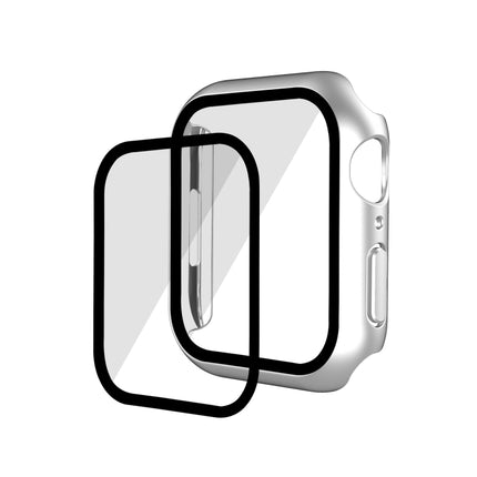 Electroplating Matte All-inclusive PC + Tempered Glass Watch Case, For Apple Watch Series 9 / 8 / 7 41mm, For Apple Watch Series 9 / 8 / 7 45mm - DealBuddy