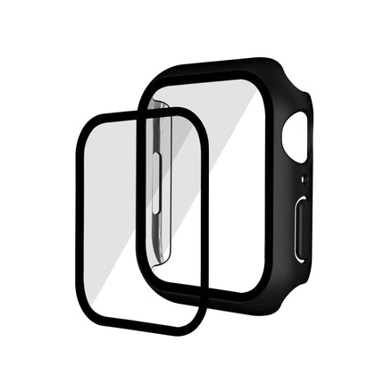 Electroplating Matte All-inclusive PC + Tempered Glass Watch Case, For Apple Watch Series 9 / 8 / 7 41mm, For Apple Watch Series 9 / 8 / 7 45mm - DealBuddy