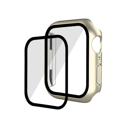 Electroplating Matte All-inclusive PC + Tempered Glass Watch Case, For Apple Watch Series 9 / 8 / 7 41mm, For Apple Watch Series 9 / 8 / 7 45mm - DealBuddy