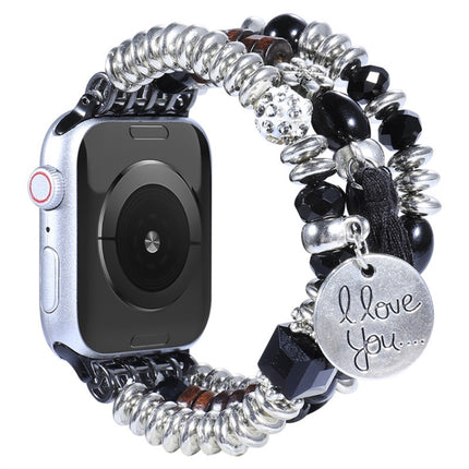 Tassel Beaded Watchband For Apple Watch Series, 7 41mm / 6&SE&5&4 40mm / 3&2&1 38mm, 7 45mm / 6&SE&5&4 44mm / 3&2&1 42mm - DealBuddy