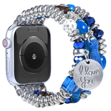 Tassel Beaded Watchband For Apple Watch Series, 7 41mm / 6&SE&5&4 40mm / 3&2&1 38mm, 7 45mm / 6&SE&5&4 44mm / 3&2&1 42mm - DealBuddy