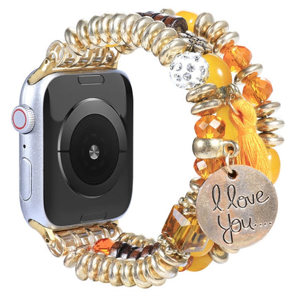 Tassel Beaded Watchband For Apple Watch Series, 7 41mm / 6&SE&5&4 40mm / 3&2&1 38mm, 7 45mm / 6&SE&5&4 44mm / 3&2&1 42mm - DealBuddy