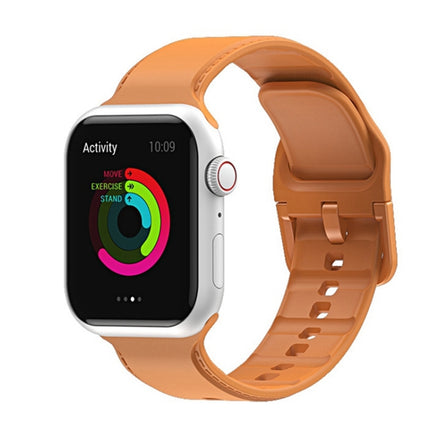 Silicone Stitching Watchband For Apple Watch Series, 7 41mm / 6&SE&5&4 40mm / 3&2&1 38mm, 7 45mm / 6&SE&5&4 44mm / 3&2&1 42mm - DealBuddy