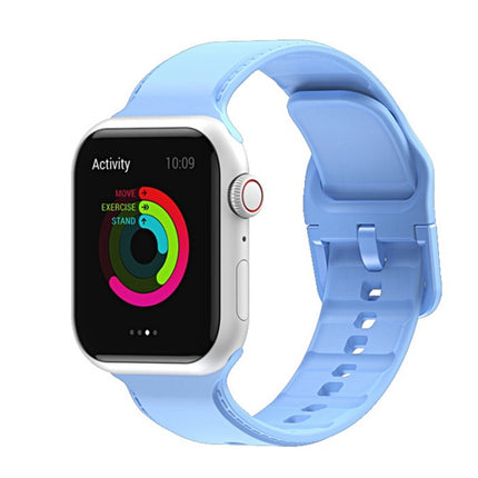 Silicone Stitching Watchband For Apple Watch Series, 7 41mm / 6&SE&5&4 40mm / 3&2&1 38mm, 7 45mm / 6&SE&5&4 44mm / 3&2&1 42mm - DealBuddy