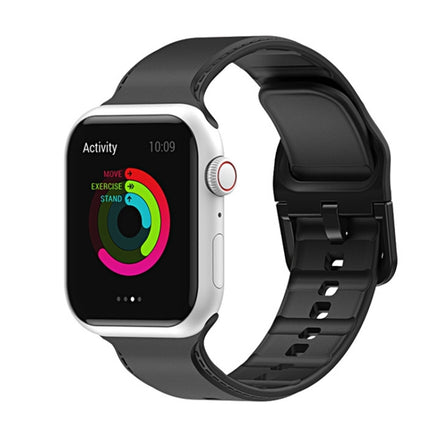 Silicone Stitching Watchband For Apple Watch Series, 7 41mm / 6&SE&5&4 40mm / 3&2&1 38mm, 7 45mm / 6&SE&5&4 44mm / 3&2&1 42mm - DealBuddy