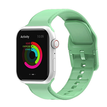 Silicone Stitching Watchband For Apple Watch Series, 7 41mm / 6&SE&5&4 40mm / 3&2&1 38mm, 7 45mm / 6&SE&5&4 44mm / 3&2&1 42mm - DealBuddy